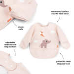 Babero con bolsillo y mangas Playground powder - Imagen 4