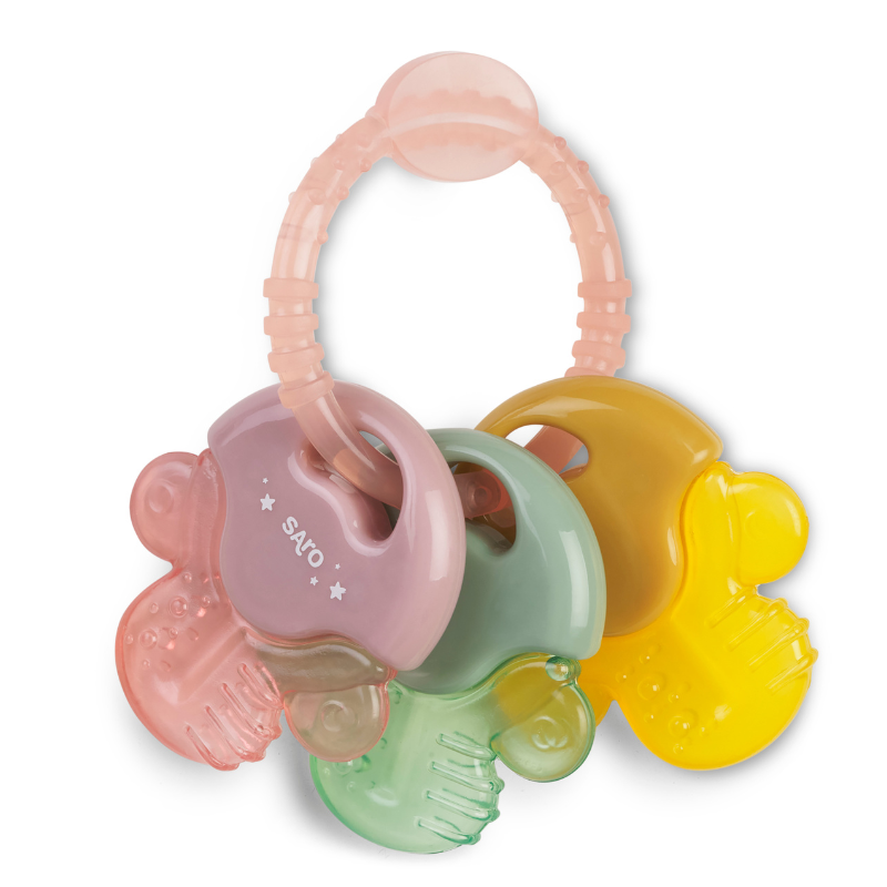 Mordedor para bebe Saro (1) Mordedor de agua Keys Blossom Pink - Imagen 1