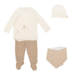 Set de nacimiento 4 piezas bambú blanco
