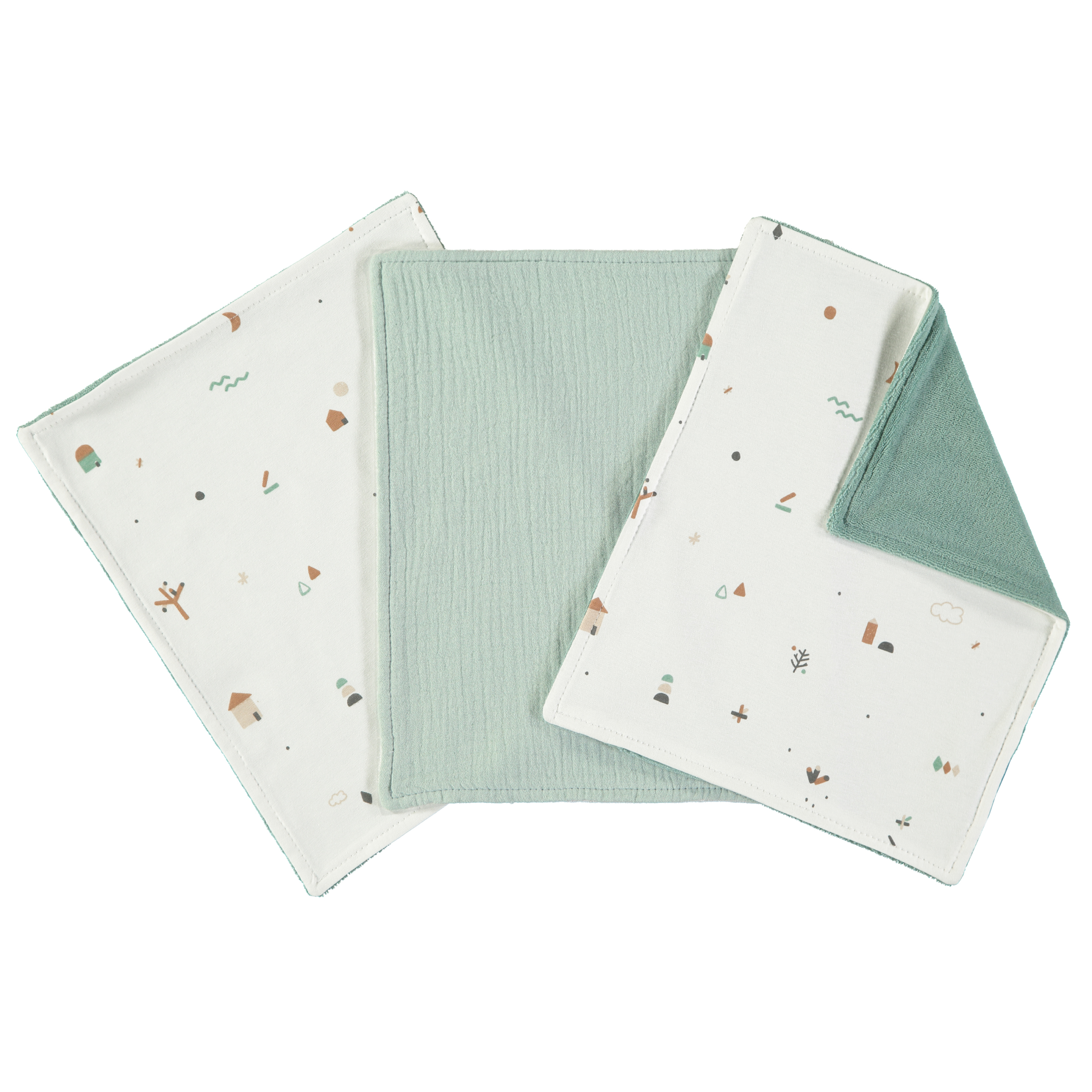 Set toallitas Forest 2 - babyclic Pack de 3 toallitas Forest - Imagen 1