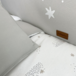 Protector para cuna  de 60cm. Starry night blanco - Imagen 2