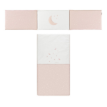 Colcha+protector de 60x120cm. Cosmos rosa