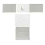 Colcha+protector de 60x120cm. Cosmos gris