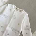 Mono con pies Starry night blanco 1 mes - Imagen 2