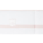 Colcha con protector para cuna de 60x120cm Teddy rosa - Imagen 5