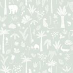 Papel pintado Érase una vez Poetic Jungle Bleu lagon