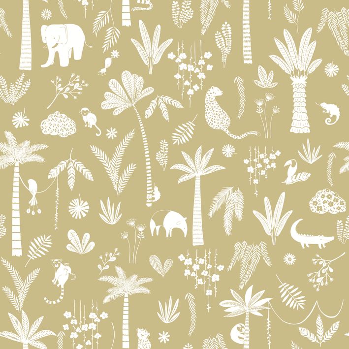 CASADECO_200767272 Papel pintado Érase una vez Poetic Jungle Olive - Imagen 1
