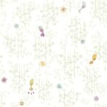 Papel pintado Érase una vez Tropical Birds Vert amande