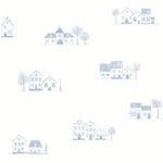 Papel pintado Érase una vez In the Village Bleu doux