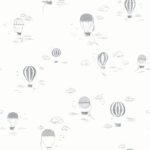 Papel pintado Érase una vez Balloons in the Clouds Anthracite