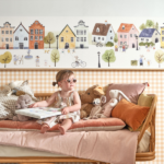 Papel pintado Érase una vez cuadro vichy beige - Imagen 2