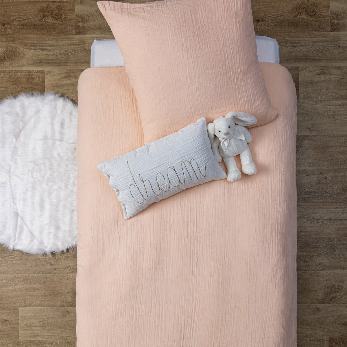 04W064685A Funda nórdica infantil de cama + Cojín rosa - Imagen 1