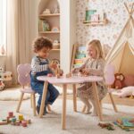 Mesa de madera Douceur rosa - Imagen 4