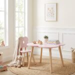 Mesa de madera Douceur rosa - Imagen 3