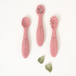 Set cubiertos de aprendizaje rosa - Imagen 3