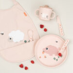 Babero pullover con bolsillo Tiny Farm Rosa - Imagen 2