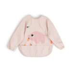 Babero con bolsillo y mangas Tiny Farm rosa