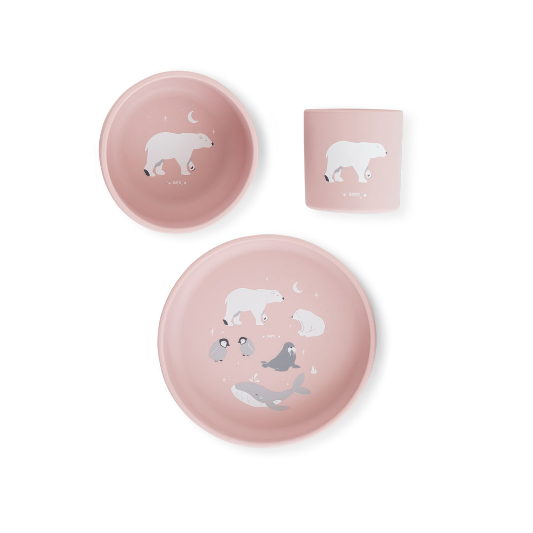 17648_A1 Set de alimentación 3 piezas print Polaris Rosa - Imagen 1