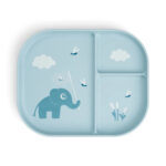 Plato infantil con compartimentos Elphee Azul