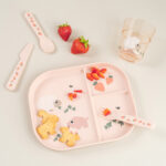 Pack de 3 cubiertos infantiles Tiny Farm Rosa - Imagen 2