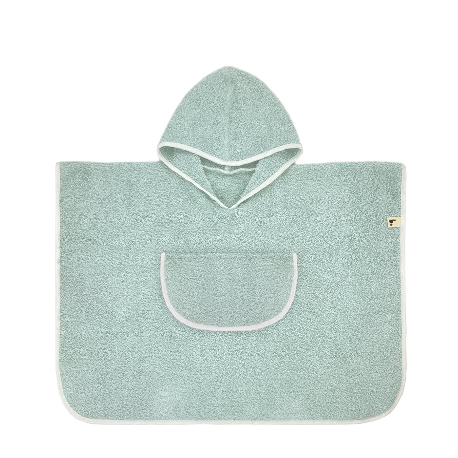 Poncho menta Poncho M 2-4 años 65cm. plain menta - Imagen 1