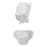 Conjunto de bañador pañal y gorra Tucan 3-9 meses