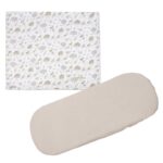 Set de Sábana bajera ajustable para capazo + muselina Nara