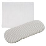 Set de Sábana bajera ajustable para capazo + muselina Botton Raya