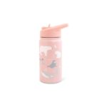 Botella térmica con pajita 350ml. Polaris Rosa