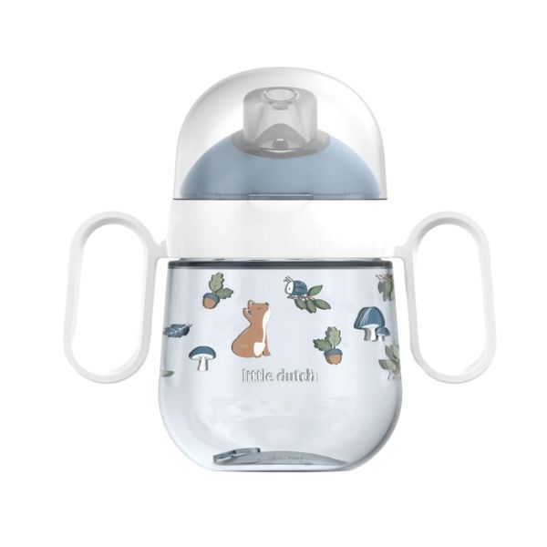 vaso infantil con pajita little dutch (5) Vaso con caña y asas 200ml. Forest Friends - Imagen 1