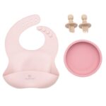 Set de alimentación 4 Piezas de silicona rosa