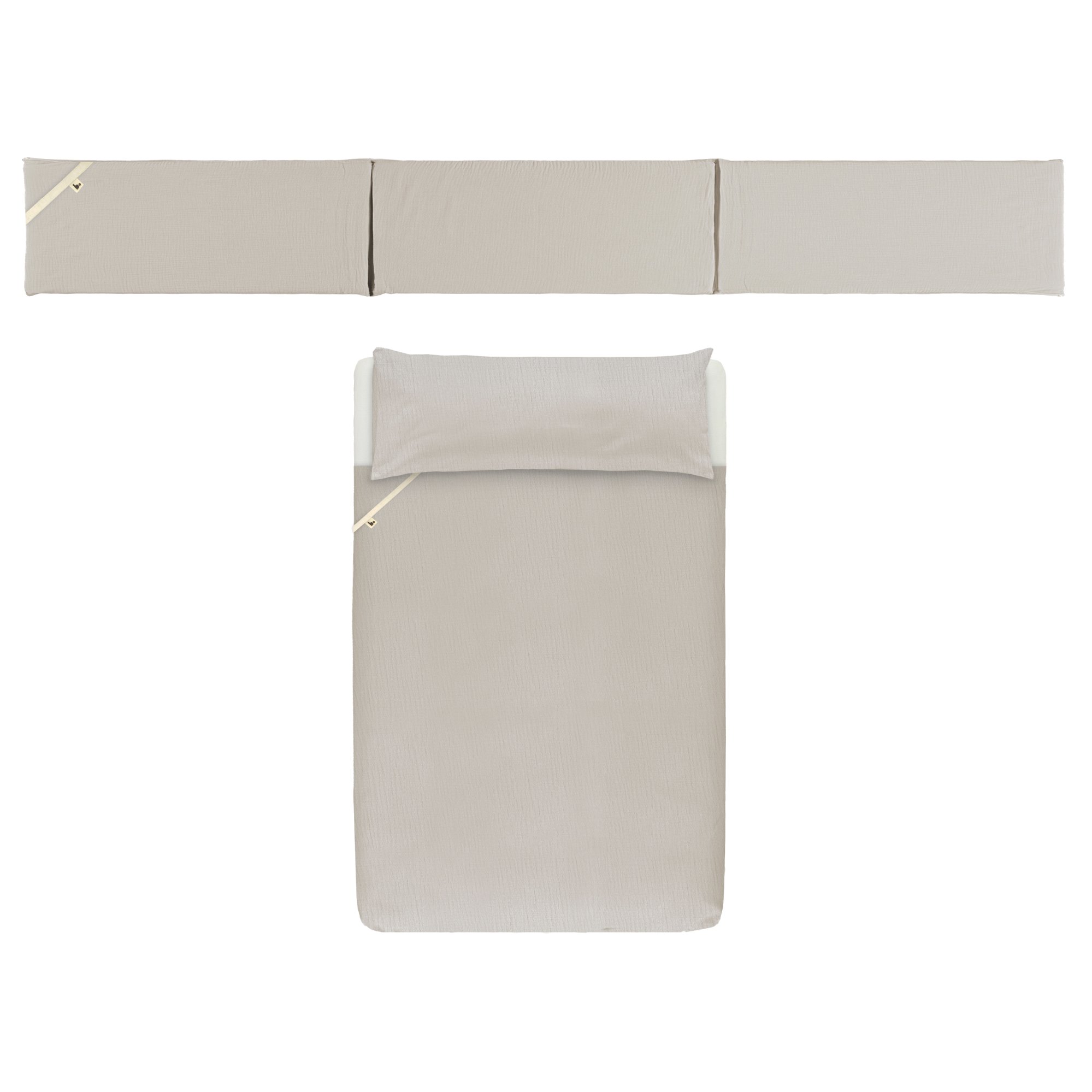 Funda nórdica minicuna+protector piedra Funda nórdica más protector para minicuna plain piedra - Imagen 1