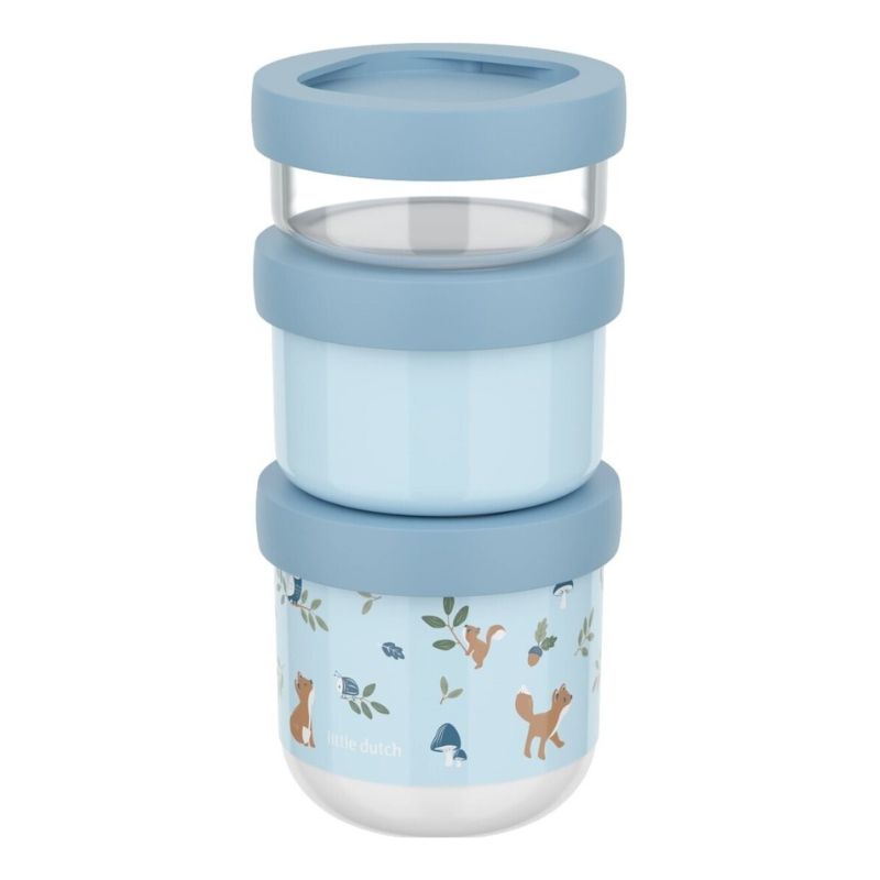 caja alimentos little dutch Caja snack apilable Mio 3 Forest Friends - Imagen 1