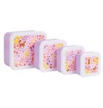 Set de 4 cajitas para alimentos Flores - Imagen 6