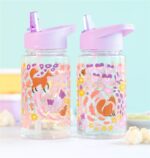 Botella infantil con caña Flores - Imagen 4