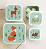 Set de 4 cajitas para alimentos Zorro - Imagen 2