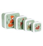 Set de 4 cajitas para alimentos Zorro - Imagen 3