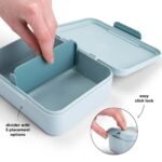 Caja de almuerzo con separador Tiny farm Azul - Imagen 4