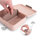 Caja de almuerzo con separador Tiny farm Rosa - Imagen 3