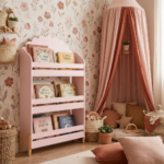 Mueble biblioteca infantil Doucer Flor rosa - Imagen 3