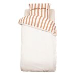 Funda nórdica infantil de cama reversible Rayas Beige
