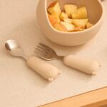 Set de cubiertos cuchara y tenedor Yum beige - Imagen 4