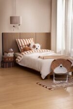 Funda nórdica infantil de cama reversible Rayas Beige - Imagen 3