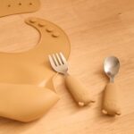 Set de cubiertos cuchara y tenedor Yum Ocre - Imagen 4