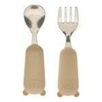 Set de cubiertos cuchara y tenedor Yum beige - Imagen 5