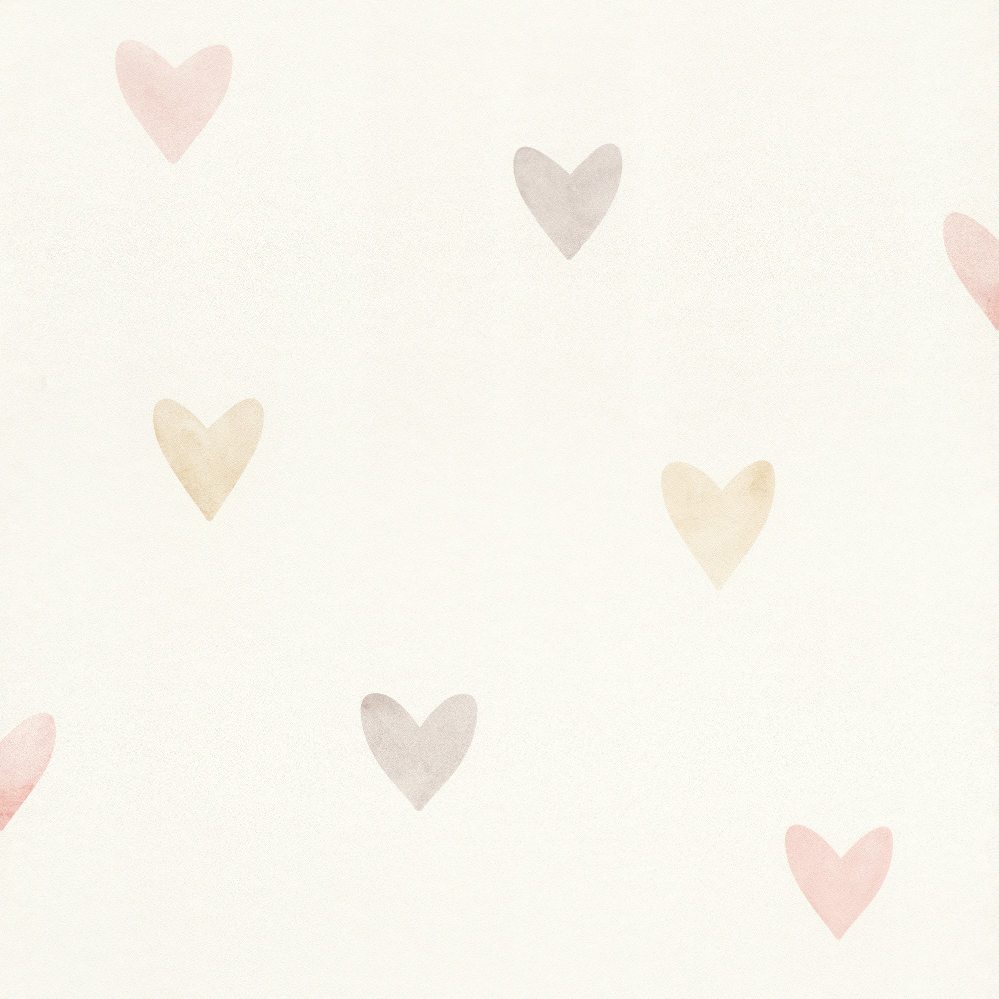 022 BAM Papel pintado corazones pastel rosa - Imagen 1