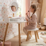 Tocador con taburete infantil bella - Imagen 2