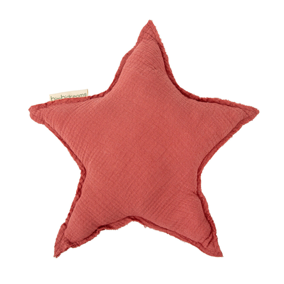 54FU00000885 Cojín decorativo 40x40 estrella terracota - Imagen 1