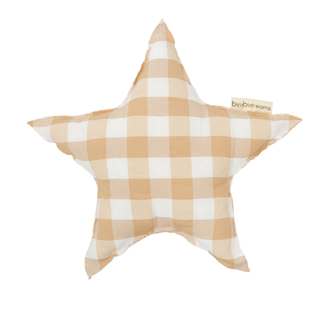 54FU00000895 Cojín decorativo 40x40 estrella vichy - Imagen 1