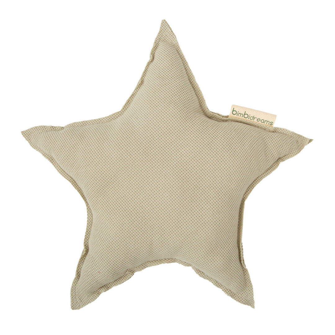54FU00000896 Cojín decorativo 40x40 estrella waffle verde - Imagen 1